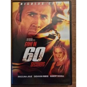 Gone in 60 Seconds (DVD, 2000), Cage, Jolie, Excellent Condition